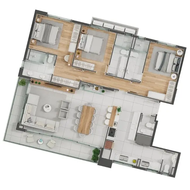 Apartamento com 3 quartos à venda, 135m2 em Auxiliadora, Porto Alegre - RS - imagem 7 Foto 7 de Apartamento com 3 quartos à venda, 135m2 em Auxiliadora, Porto Alegre - RS