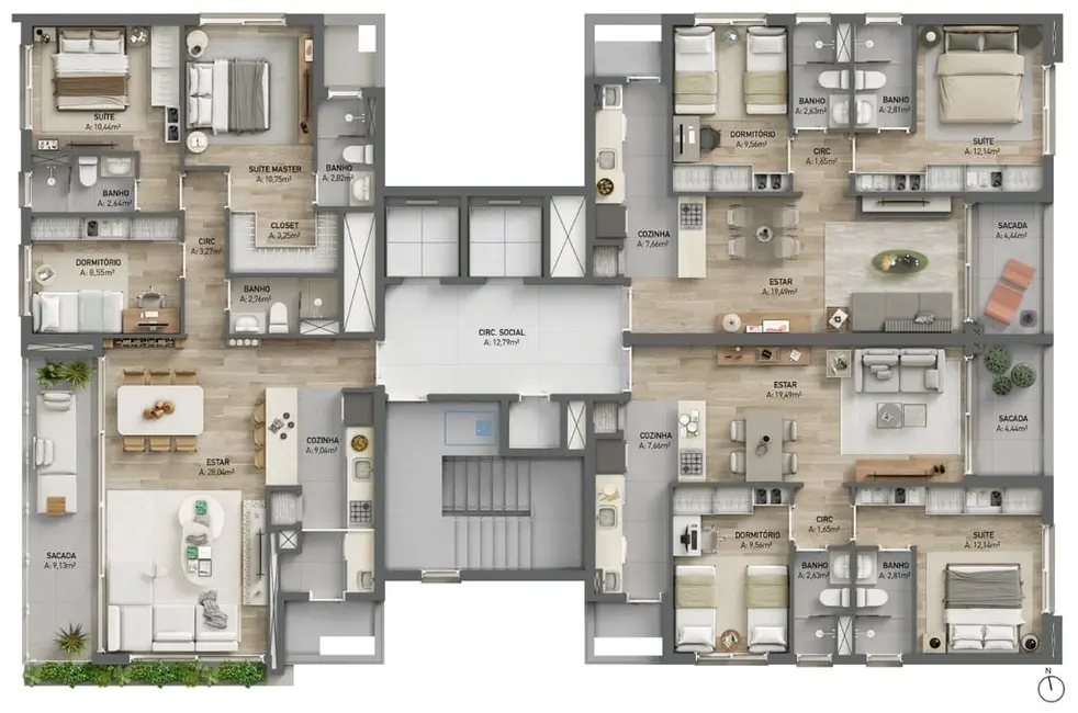 Apartamento com 2 quartos à venda, 67m2 em Petrópolis, Porto Alegre - RS - imagem 5 Foto 5 de Apartamento com 2 quartos à venda, 67m2 em Petrópolis, Porto Alegre - RS