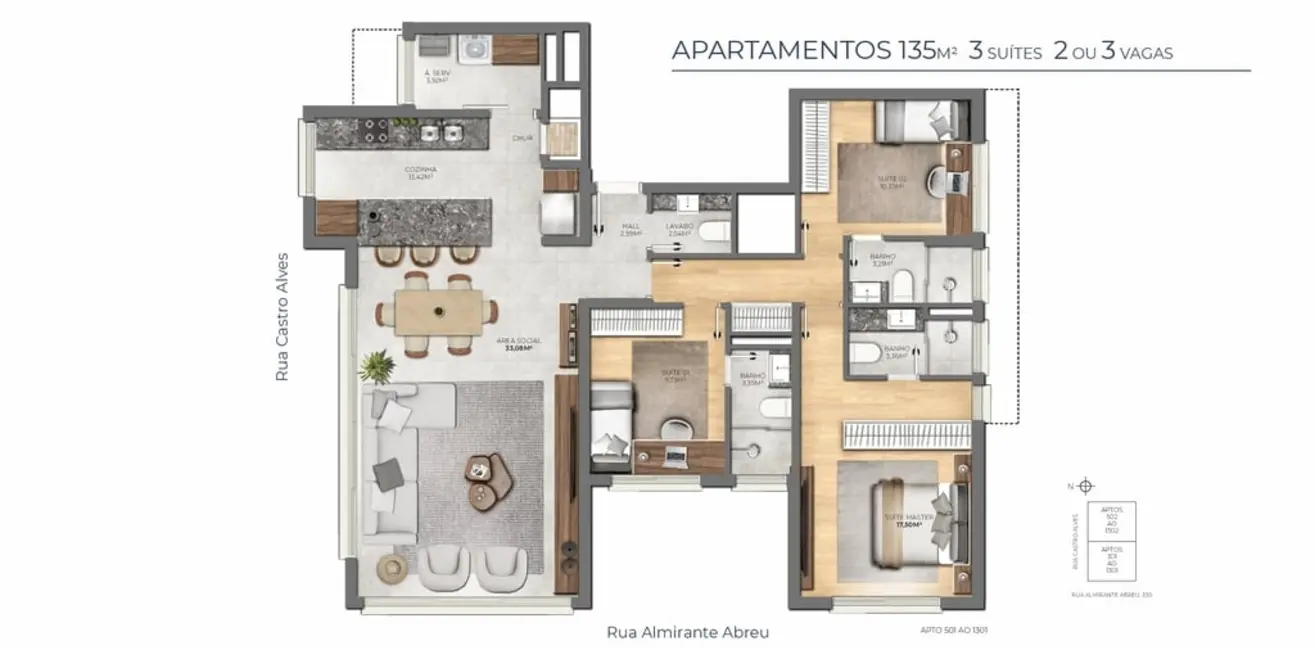 Apartamento com 3 quartos à venda, 135m2 em Moinhos de Vento, Porto Alegre - RS - imagem 5 Foto 5 de Apartamento com 3 quartos à venda, 135m2 em Moinhos de Vento, Porto Alegre - RS
