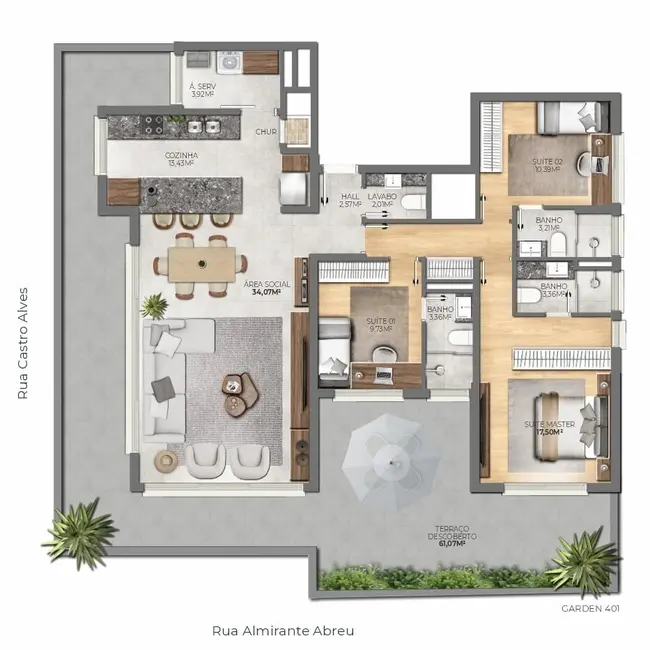 Apartamento com 3 quartos à venda, 199m2 em Moinhos de Vento, Porto Alegre - RS - imagem 6 Foto 6 de Apartamento com 3 quartos à venda, 199m2 em Moinhos de Vento, Porto Alegre - RS