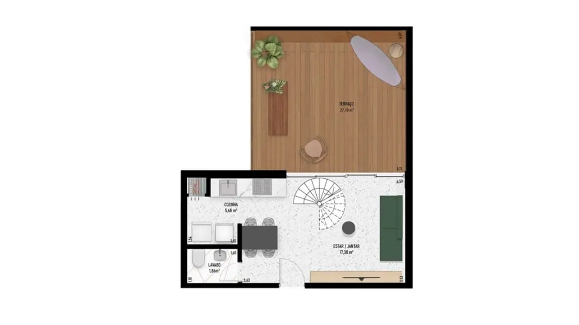 Foto 6 de Kitnet com 1 quarto à venda, 77m2 em Auxiliadora, Porto Alegre - RS