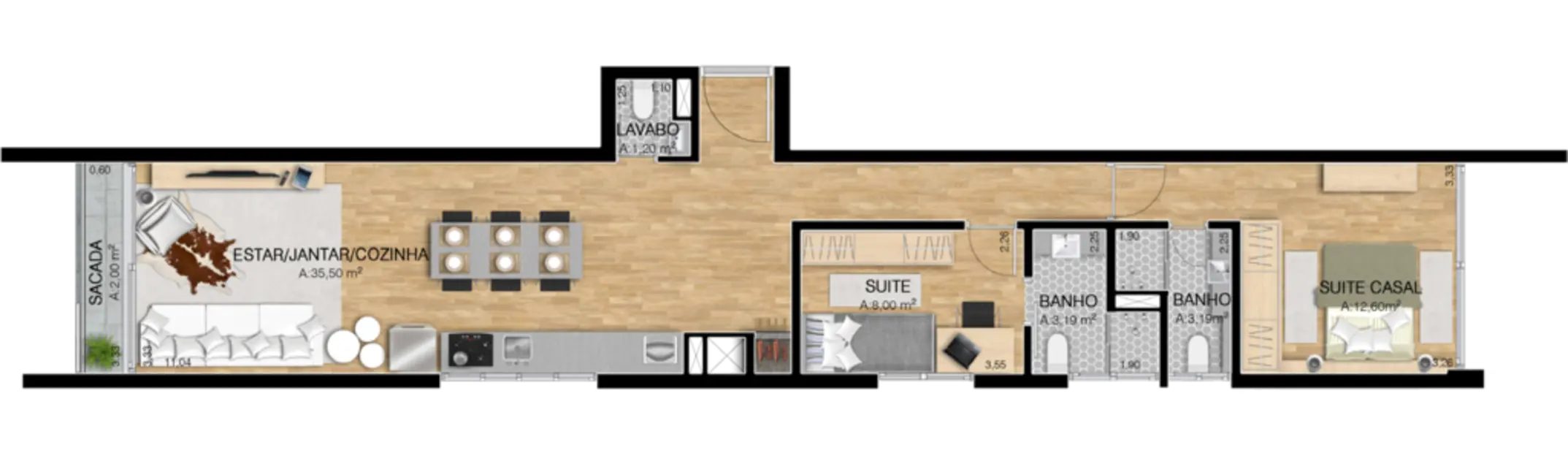 Apartamento com 1 quarto à venda, 82m2 em Jardim Europa, Porto Alegre - RS - imagem 3 Foto 3 de Apartamento com 1 quarto à venda, 82m2 em Jardim Europa, Porto Alegre - RS