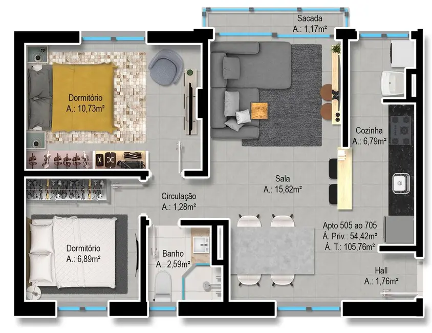 Apartamento com 1 quarto à venda, 81m2 em Farroupilha, Porto Alegre - RS - imagem 9 Foto 9 de Apartamento com 1 quarto à venda, 81m2 em Farroupilha, Porto Alegre - RS