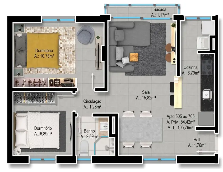 Foto 9 de Apartamento com 1 quarto à venda, 33m2 em Farroupilha, Porto Alegre - RS