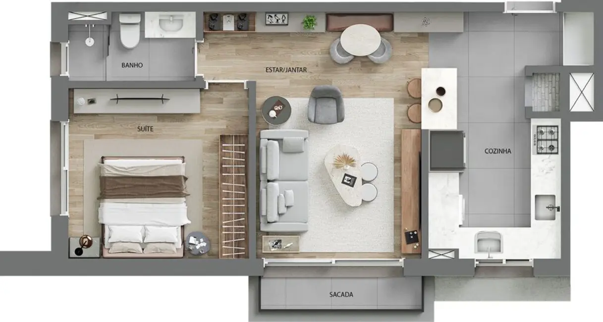 Kitnet à venda, 44m2 em Moinhos de Vento, Porto Alegre - RS - imagem 7 Foto 7 de Kitnet à venda, 44m2 em Moinhos de Vento, Porto Alegre - RS