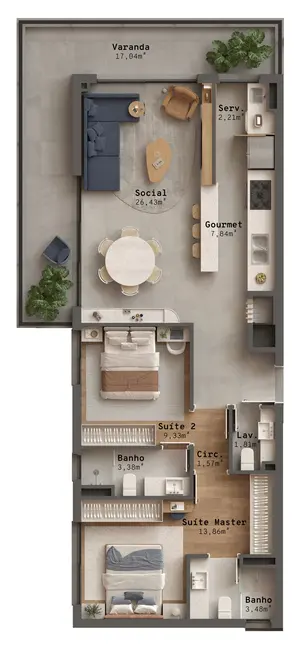 Apartamento com 2 quartos à venda, 90m2 em Petrópolis, Porto Alegre - RS - imagem 3 Foto 3 de Apartamento com 2 quartos à venda, 90m2 em Petrópolis, Porto Alegre - RS