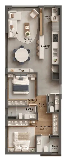 Apartamento com 2 quartos à venda, 108m2 em Petrópolis, Porto Alegre - RS - imagem 2 Foto 2 de Apartamento com 2 quartos à venda, 108m2 em Petrópolis, Porto Alegre - RS