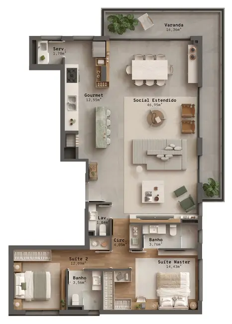 Apartamento com 3 quartos à venda, 144m2 em Petrópolis, Porto Alegre - RS - imagem 6 Foto 6 de Apartamento com 3 quartos à venda, 144m2 em Petrópolis, Porto Alegre - RS