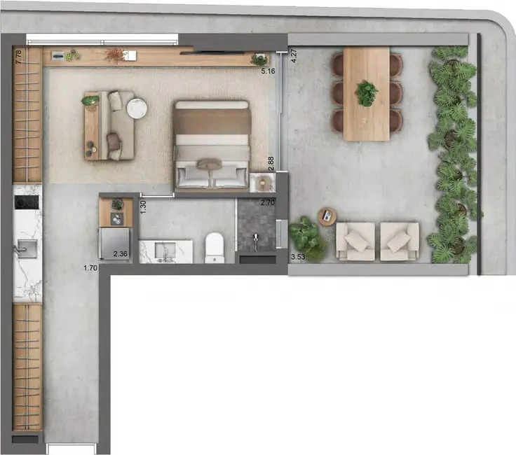 Apartamento com 1 quarto à venda, 49m2 em Azenha, Porto Alegre - RS - imagem 9 Foto 9 de Apartamento com 1 quarto à venda, 49m2 em Azenha, Porto Alegre - RS