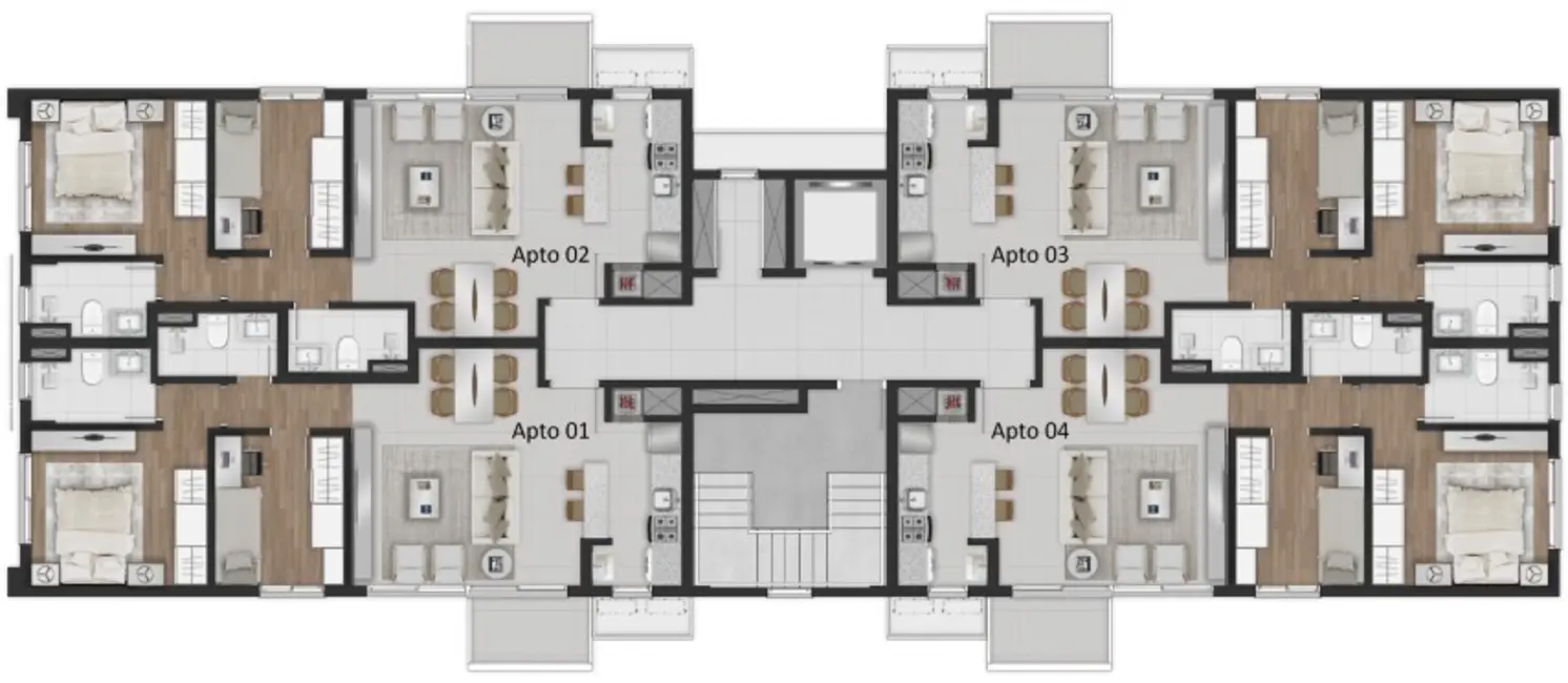 Apartamento com 2 quartos à venda, 66m2 em Petrópolis, Porto Alegre - RS - imagem 6 Foto 6 de Apartamento com 2 quartos à venda, 66m2 em Petrópolis, Porto Alegre - RS
