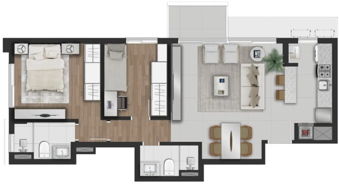 Apartamento com 2 quartos à venda, 66m2 em Petrópolis, Porto Alegre - RS - imagem 8 Foto 8 de Apartamento com 2 quartos à venda, 66m2 em Petrópolis, Porto Alegre - RS