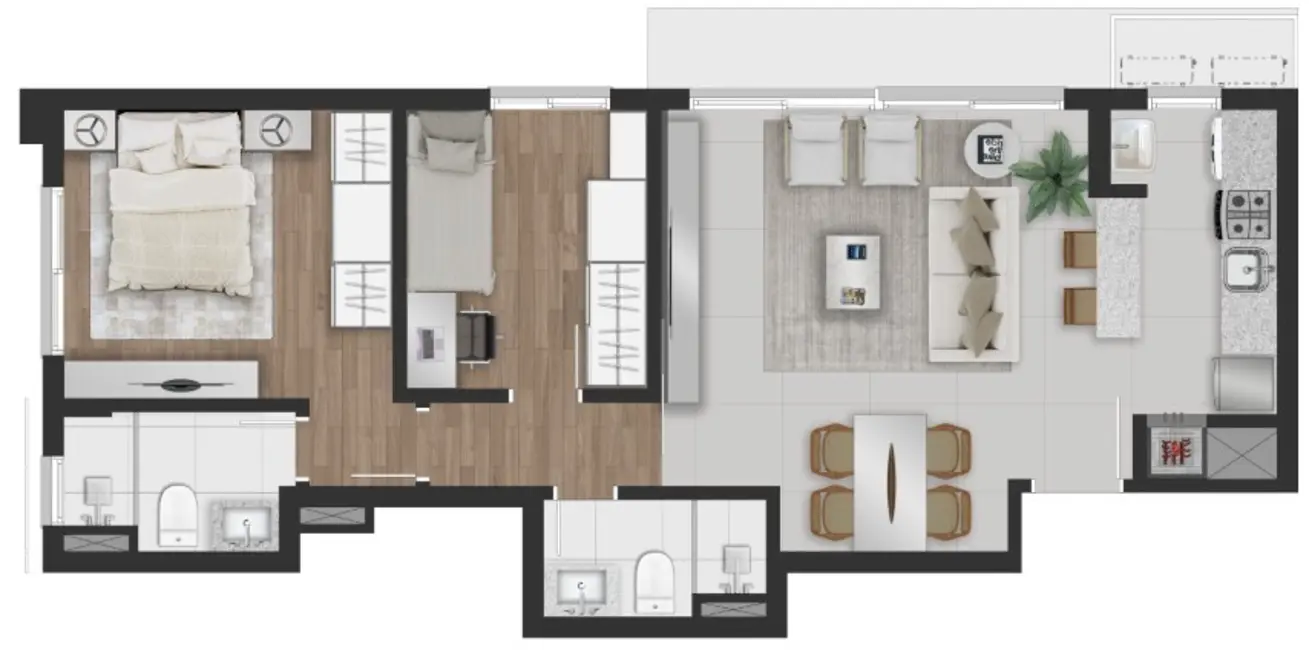Apartamento com 2 quartos à venda, 66m2 em Petrópolis, Porto Alegre - RS - imagem 9 Foto 9 de Apartamento com 2 quartos à venda, 66m2 em Petrópolis, Porto Alegre - RS