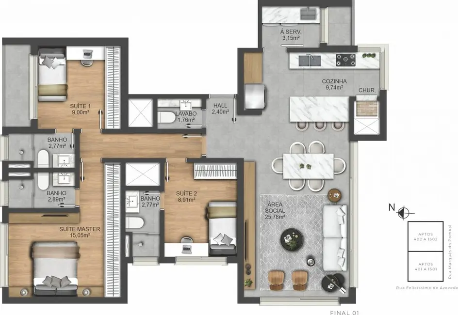 Foto 1 de Apartamento com 3 quartos à venda, 209m2 em Auxiliadora, Porto Alegre - RS