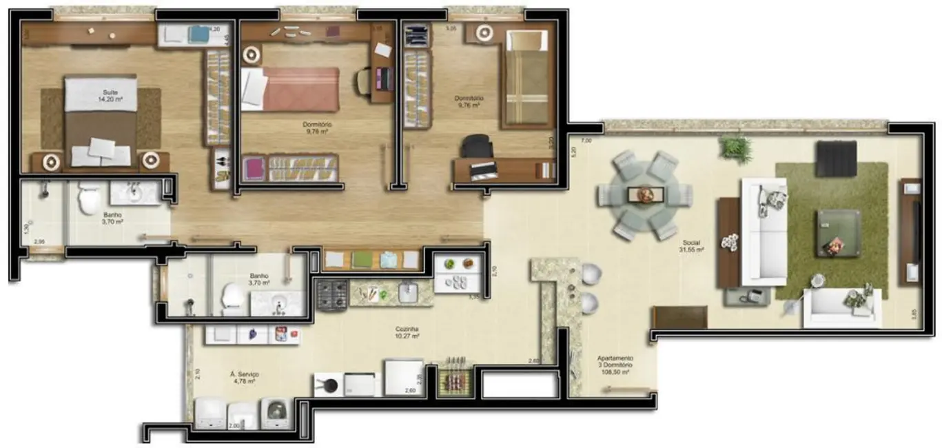 Foto 2 de Apartamento com 2 quartos à venda, 112m2 em Passo da Areia, Porto Alegre - RS
