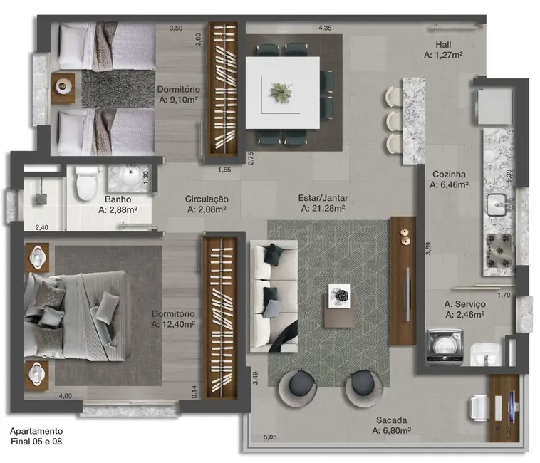 Foto 4 de Apartamento com 3 quartos à venda, 91m2 em Teresópolis, Porto Alegre - RS