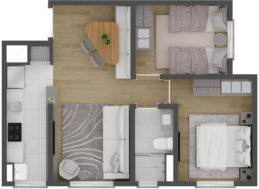 Foto 3 de Apartamento com 2 quartos à venda, 46m2 em Morro Santana, Porto Alegre - RS