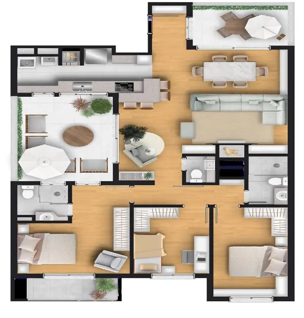 Apartamento com 3 quartos à venda, 105m2 em Passo da Areia, Porto Alegre - RS - imagem 5 Foto 5 de Apartamento com 3 quartos à venda, 105m2 em Passo da Areia, Porto Alegre - RS