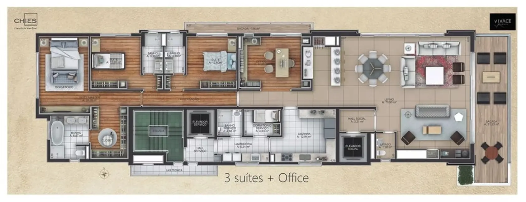 Apartamento com 4 quartos à venda, 256m2 em Moinhos de Vento, Porto Alegre - RS - imagem 9 Foto 9 de Apartamento com 4 quartos à venda, 256m2 em Moinhos de Vento, Porto Alegre - RS