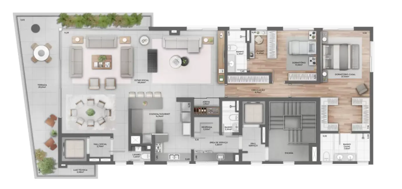 Apartamento com 3 quartos à venda, 221m2 em Petrópolis, Porto Alegre - RS - imagem 4 Foto 4 de Apartamento com 3 quartos à venda, 221m2 em Petrópolis, Porto Alegre - RS