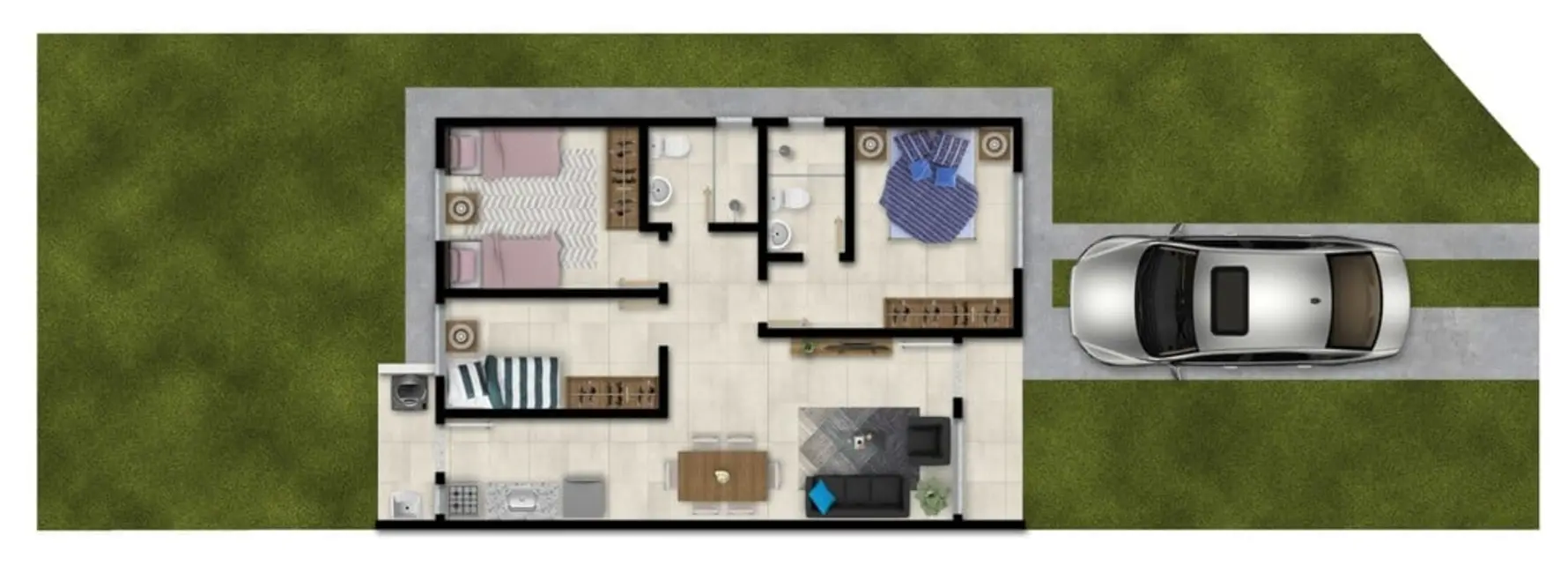 Foto 4 de Casa com 2 quartos à venda, 56m2 em Campo Novo, Porto Alegre - RS