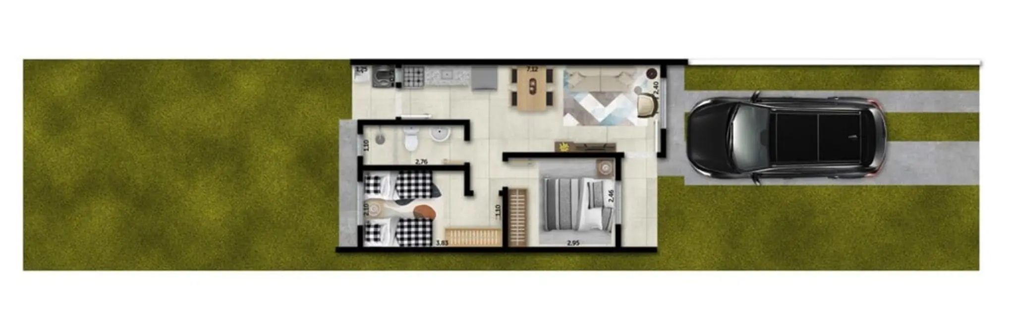 Foto 2 de Casa com 2 quartos à venda, 56m2 em Campo Novo, Porto Alegre - RS