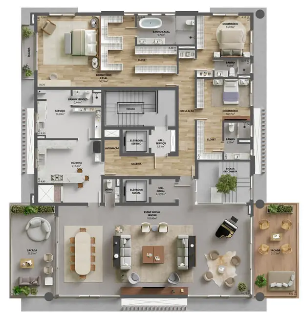 Apartamento com 4 quartos à venda, 575m2 em Bela Vista, Porto Alegre - RS - imagem 7 Foto 7 de Apartamento com 4 quartos à venda, 575m2 em Bela Vista, Porto Alegre - RS