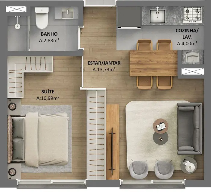 Foto 7 de Apartamento com 1 quarto à venda, 51m2 em Rio Branco, Porto Alegre - RS