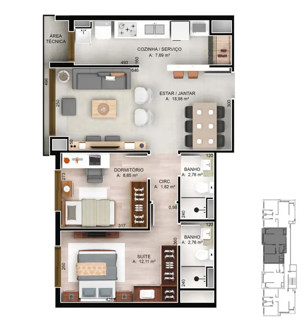 Foto 5 de Apartamento com 3 quartos à venda, 103m2 em Jardim Botânico, Porto Alegre - RS