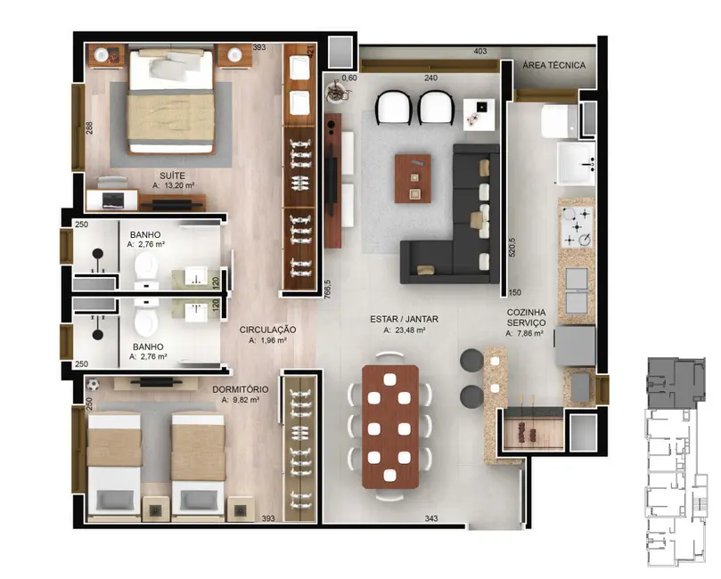 Foto 8 de Apartamento com 1 quarto à venda, 45m2 em Jardim Botânico, Porto Alegre - RS