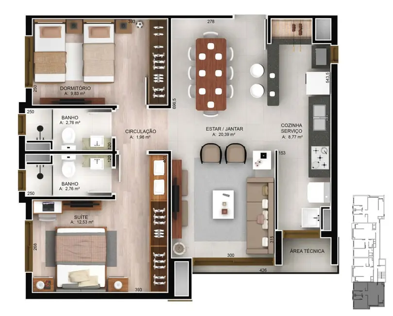 Foto 7 de Apartamento com 2 quartos à venda, 67m2 em Jardim Botânico, Porto Alegre - RS