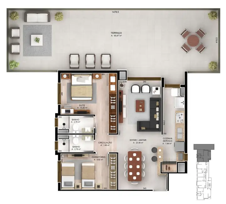 Foto 9 de Apartamento com 2 quartos à venda, 67m2 em Jardim Botânico, Porto Alegre - RS