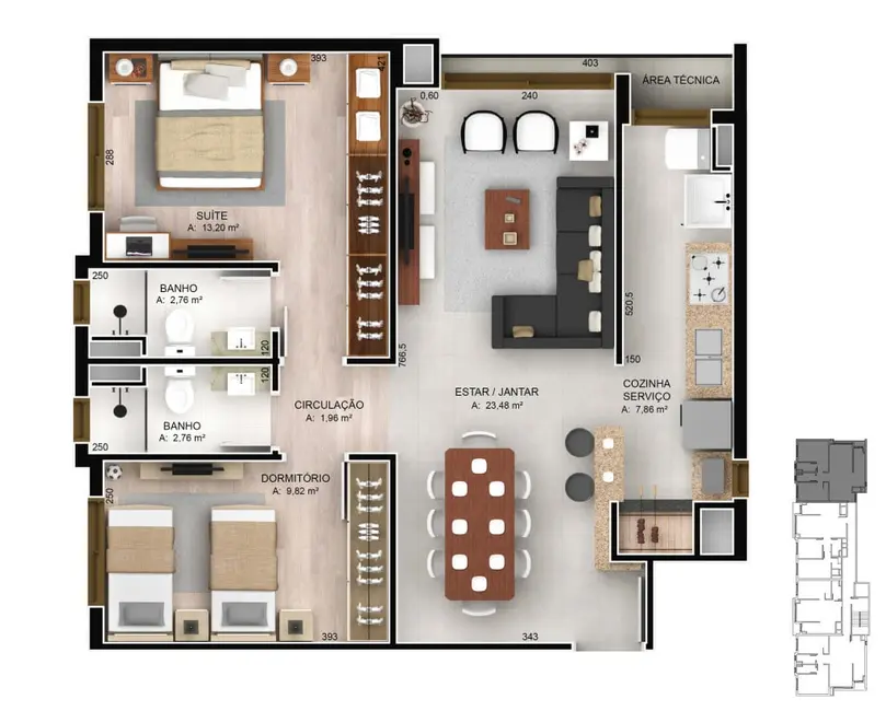 Foto 8 de Apartamento com 2 quartos à venda, 67m2 em Jardim Botânico, Porto Alegre - RS