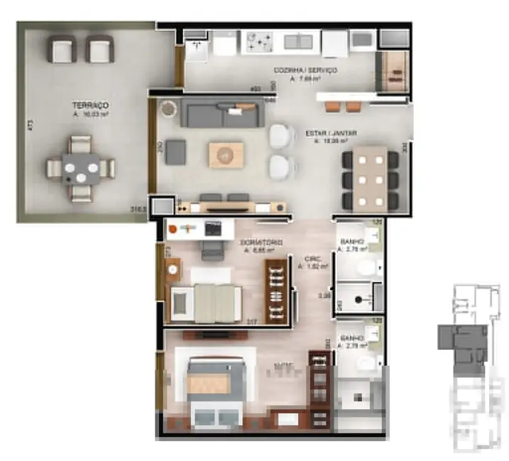 Foto 6 de Apartamento com 2 quartos à venda, 72m2 em Jardim Botânico, Porto Alegre - RS