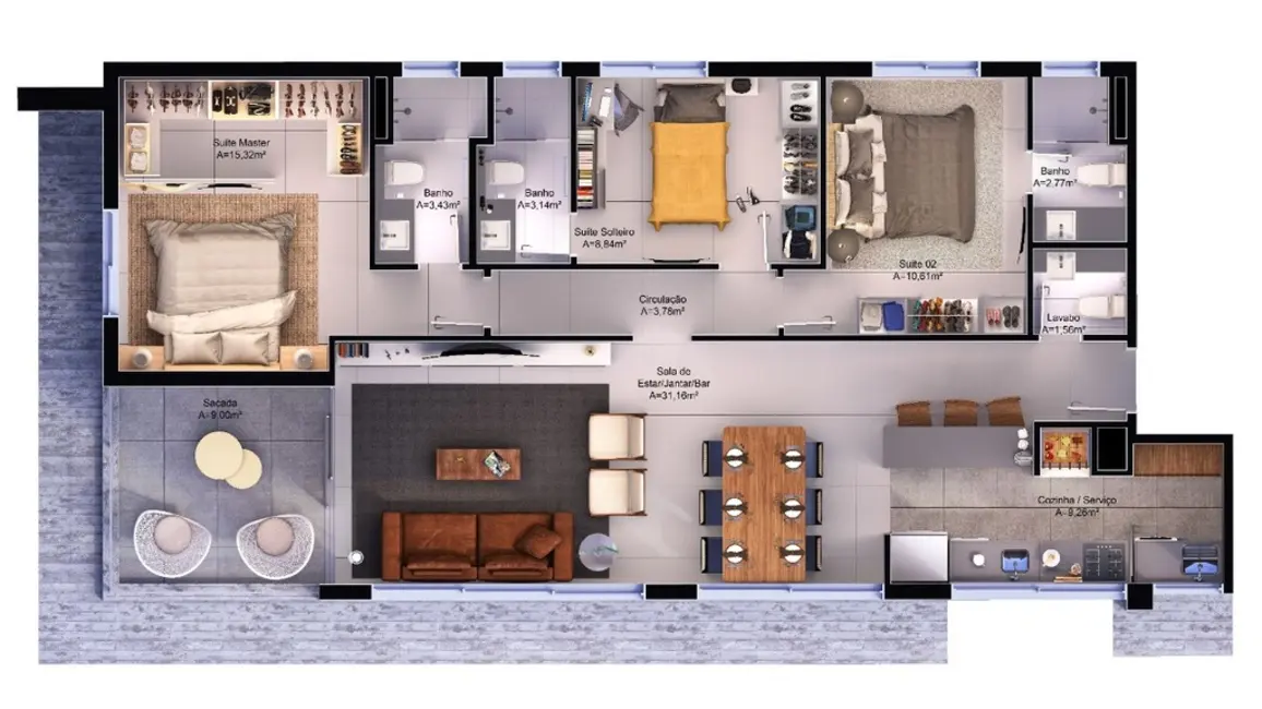 Apartamento com 3 quartos à venda, 100m2 em Petrópolis, Porto Alegre - RS - imagem 4 Foto 4 de Apartamento com 3 quartos à venda, 100m2 em Petrópolis, Porto Alegre - RS