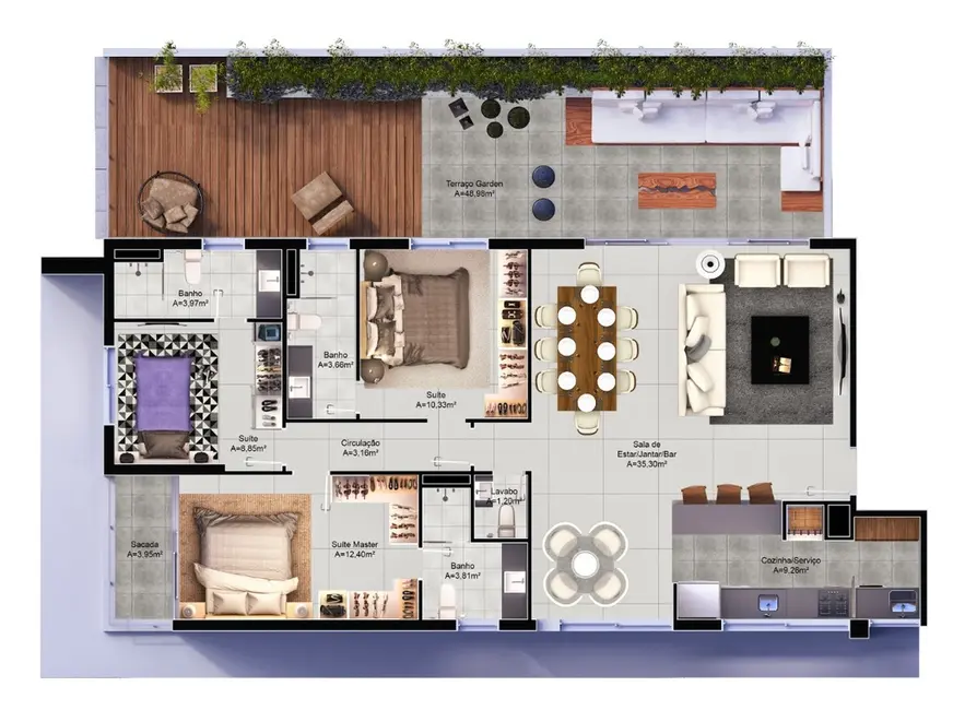 Apartamento com 3 quartos à venda, 100m2 em Petrópolis, Porto Alegre - RS - imagem 5 Foto 5 de Apartamento com 3 quartos à venda, 100m2 em Petrópolis, Porto Alegre - RS