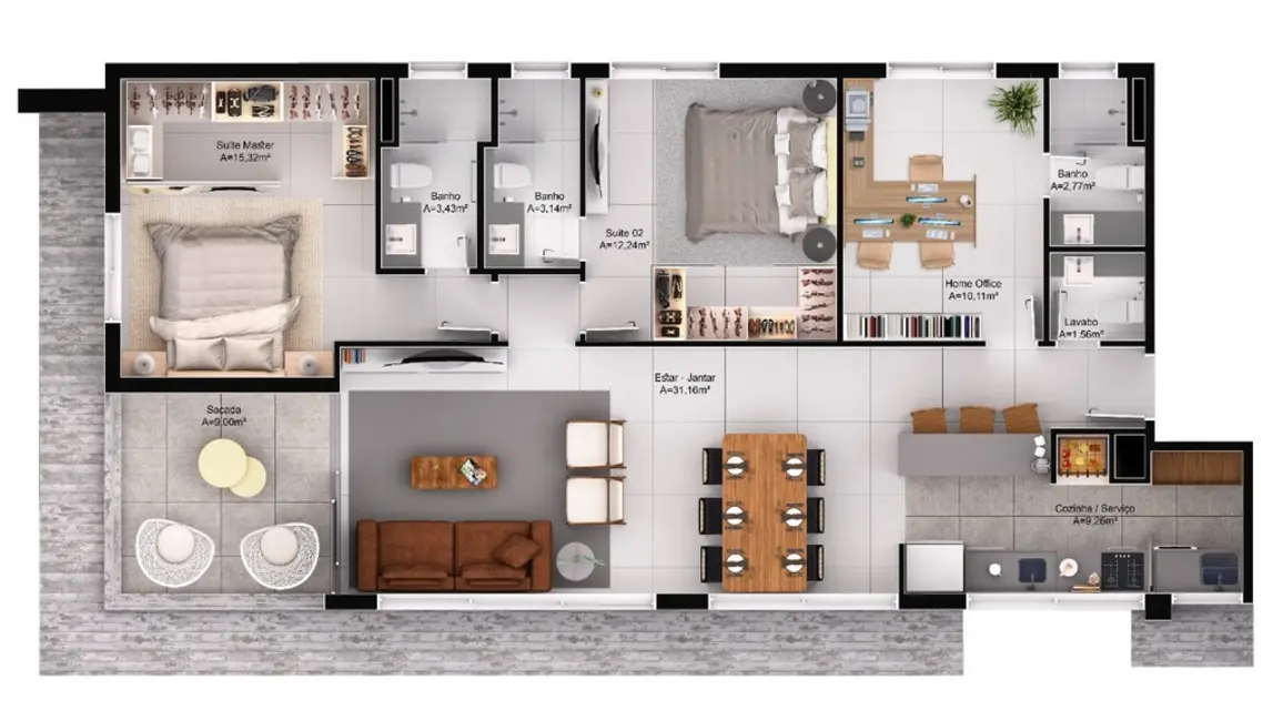 Apartamento com 3 quartos à venda, 100m2 em Petrópolis, Porto Alegre - RS - imagem 3 Foto 3 de Apartamento com 3 quartos à venda, 100m2 em Petrópolis, Porto Alegre - RS