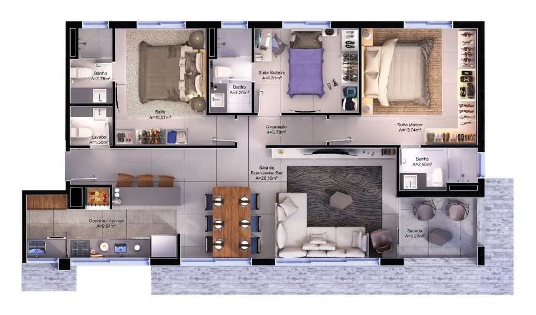 Apartamento com 3 quartos à venda, 100m2 em Petrópolis, Porto Alegre - RS - imagem 7 Foto 7 de Apartamento com 3 quartos à venda, 100m2 em Petrópolis, Porto Alegre - RS