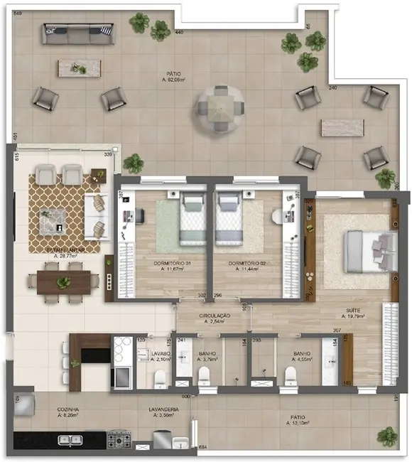 Apartamento com 3 quartos à venda, 113m2 em Três Figueiras, Porto Alegre - RS - imagem 5 Foto 5 de Apartamento com 3 quartos à venda, 113m2 em Três Figueiras, Porto Alegre - RS