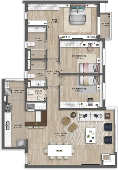 Apartamento com 3 quartos à venda, 113m2 em Três Figueiras, Porto Alegre - RS - imagem 3 Foto 3 de Apartamento com 3 quartos à venda, 113m2 em Três Figueiras, Porto Alegre - RS