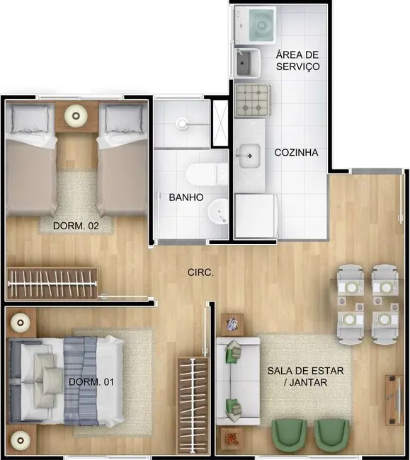 Foto 3 de Apartamento com 2 quartos à venda, 41m2 em Vila Nova, Porto Alegre - RS