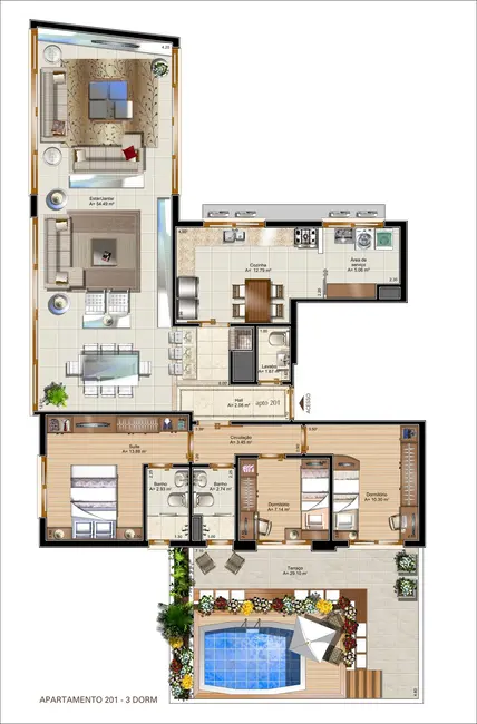 Apartamento com 3 quartos à venda, 169m2 em Petrópolis, Porto Alegre - RS - imagem 4 Foto 4 de Apartamento com 3 quartos à venda, 169m2 em Petrópolis, Porto Alegre - RS