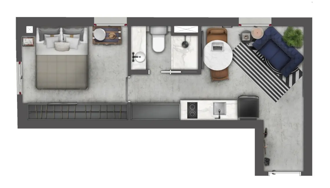 Foto 5 de Apartamento com 1 quarto à venda, 29m2 em Floresta, Porto Alegre - RS