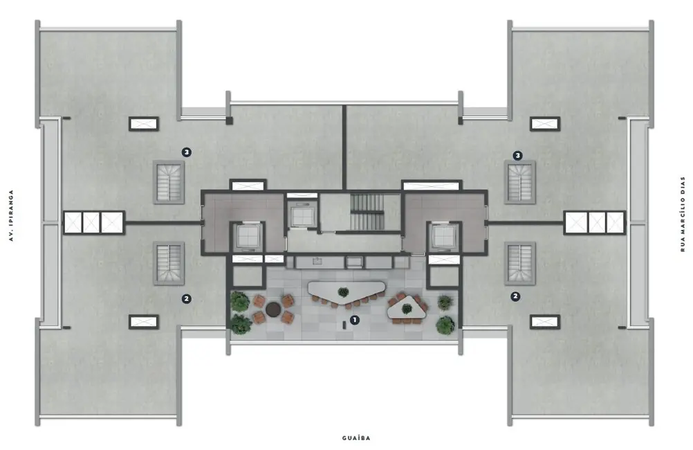 Apartamento com 3 quartos à venda, 169m2 em Menino Deus, Porto Alegre - RS - imagem 2 Foto 2 de Apartamento com 3 quartos à venda, 169m2 em Menino Deus, Porto Alegre - RS