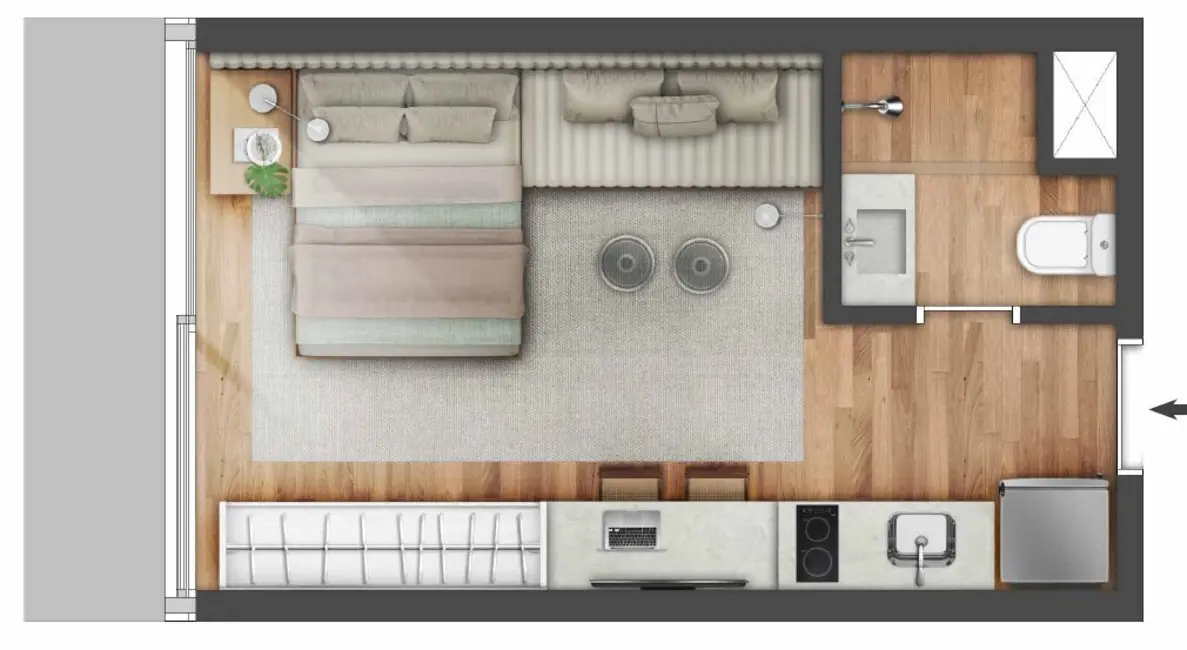 Foto 2 de Apartamento com 1 quarto à venda, 46m2 em Petrópolis, Porto Alegre - RS
