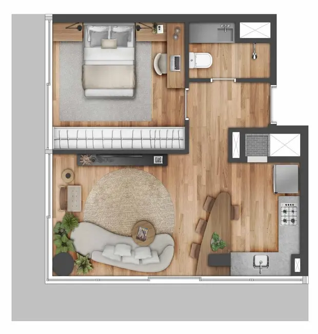 Foto 3 de Kitnet à venda, 32m2 em Petrópolis, Porto Alegre - RS