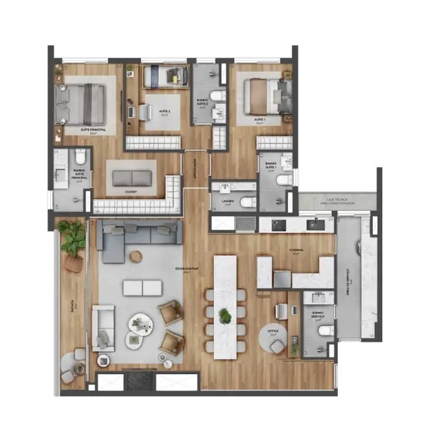 Apartamento com 3 quartos à venda, 151m2 em Menino Deus, Porto Alegre - RS - imagem 9 Foto 9 de Apartamento com 3 quartos à venda, 151m2 em Menino Deus, Porto Alegre - RS