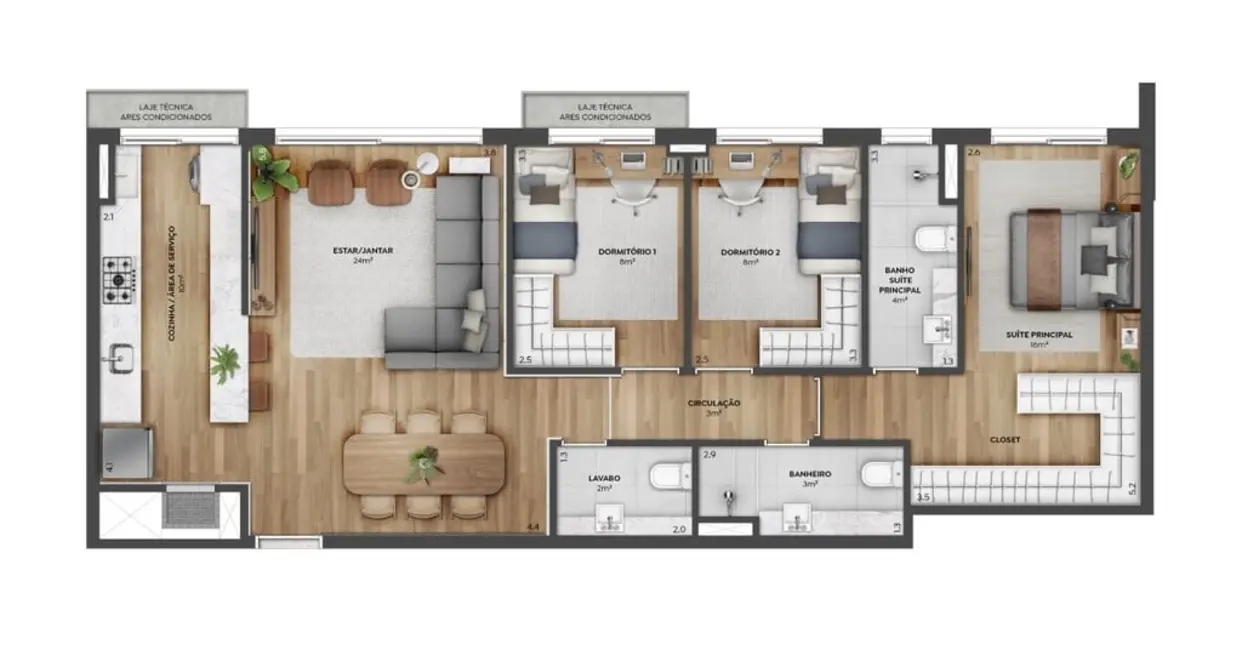 Apartamento com 3 quartos à venda, 151m2 em Menino Deus, Porto Alegre - RS - imagem 5 Foto 5 de Apartamento com 3 quartos à venda, 151m2 em Menino Deus, Porto Alegre - RS