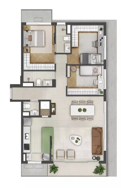 Foto 5 de Apartamento com 3 quartos à venda, 73m2 em Bom Fim, Porto Alegre - RS