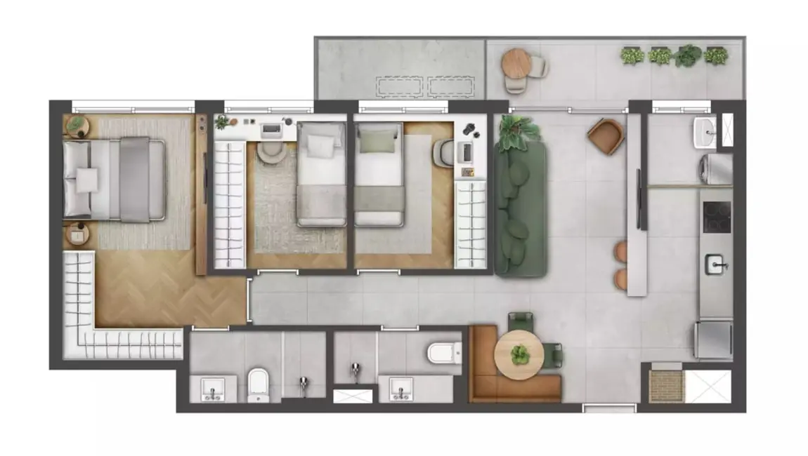 Foto 4 de Apartamento com 3 quartos à venda, 101m2 em Bom Fim, Porto Alegre - RS