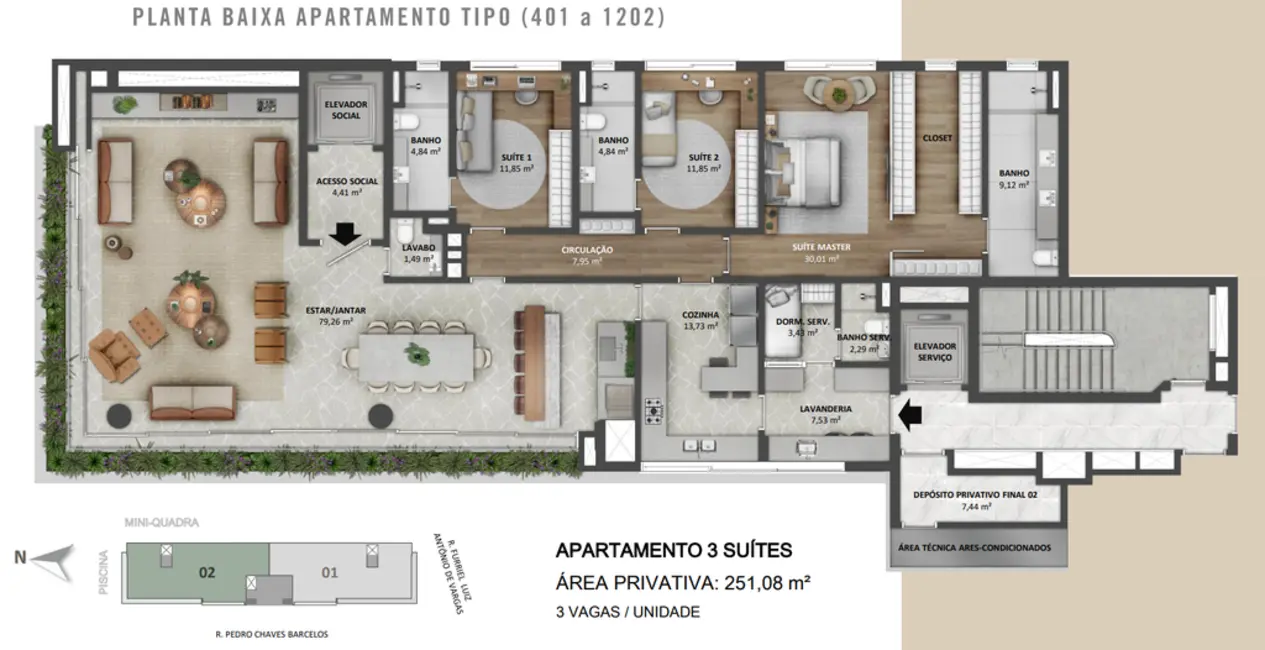 Foto 8 de Apartamento com 3 quartos à venda, 251m2 em Mont Serrat, Porto Alegre - RS